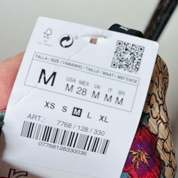 Zara Green Floral Satin Shorts Jumpsuit - Picture 5 of 11